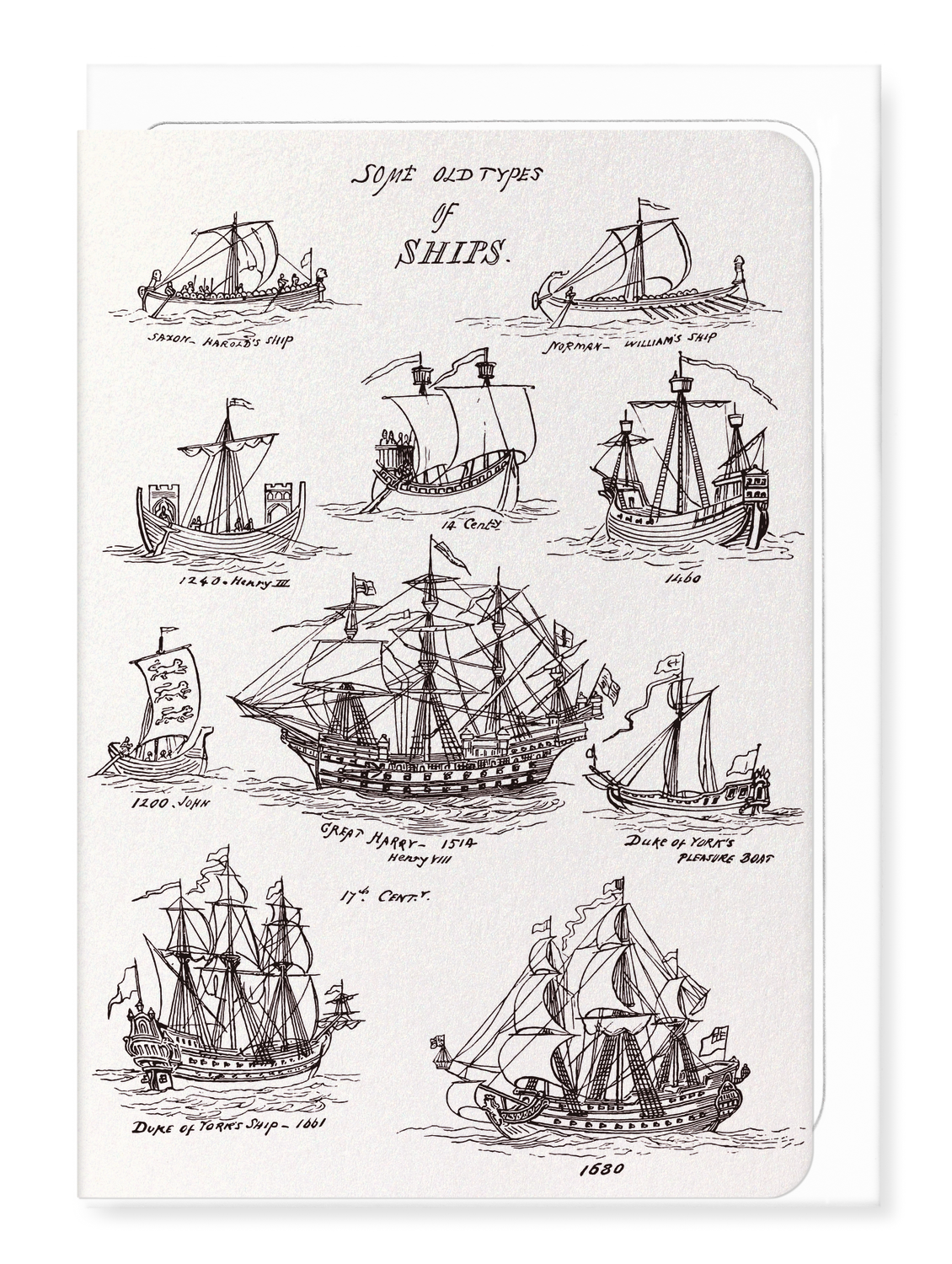 Ezen Designs - Images de Mer Dessinées (1882) - Greeting Card - Front