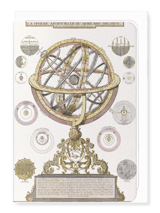 Ezen Designs - Schéma d'une Sphère Armillaire (1740) - Greeting Card - Front