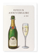 Ezen Designs - Joyeux Anniversaire Champagne Maritime - Greeting Card - Front