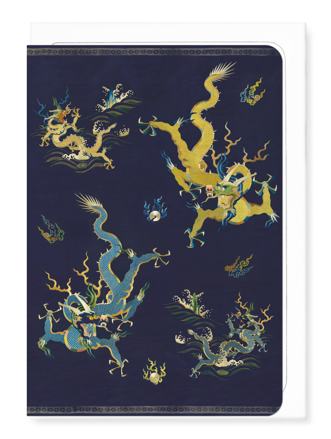 Ezen Designs - Bande de chaise ornée de dragons (18e s.) - Greeting Card - Front