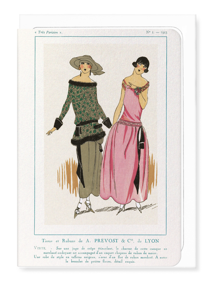 Ezen Designs - TRÈS PARISIEN - Tissus et Rubans (1923) - Greeting Card - Front