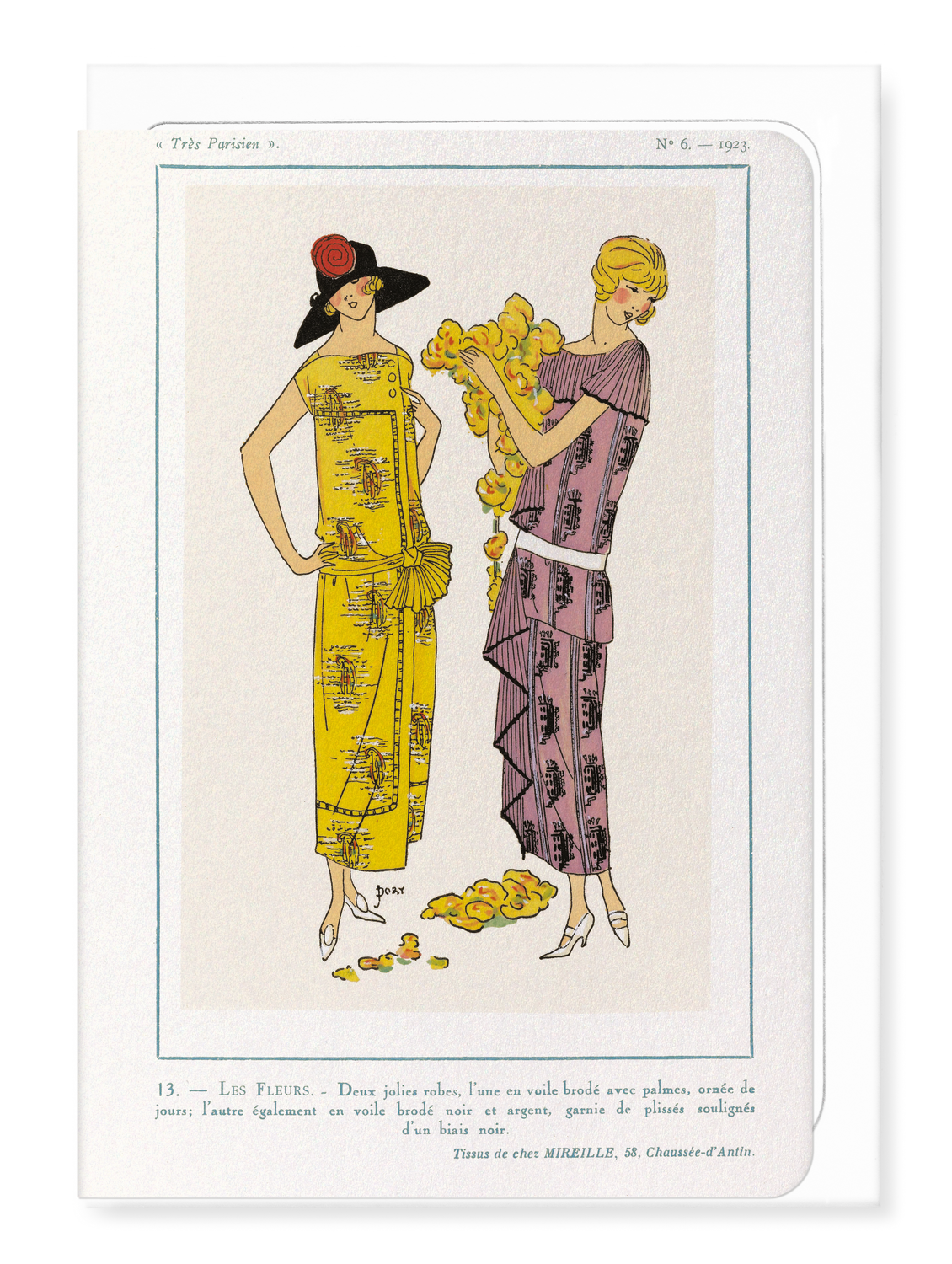 Ezen Designs - Très Parisien - Les Fleurs (1923) - Greeting Card - Front