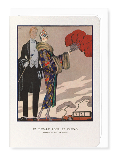 Ezen Designs - Le Départ pour le Casino (1923) - Greeting Card - Front