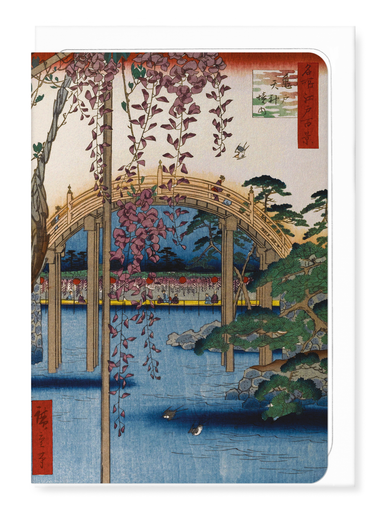 Ezen Designs - Inside Kameido Tenjin Shrine (1857) - Greeting Card - Front