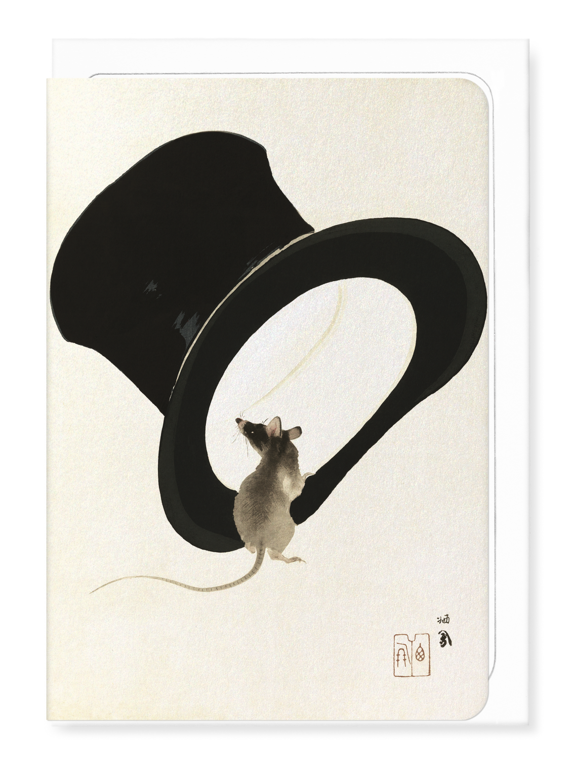 Ezen Designs - Mouse and top hat (1912) - Greeting Card - Front