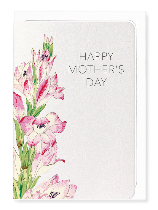 Ezen Designs - Mother’s day gladiolus flower - Greeting Card - Front
