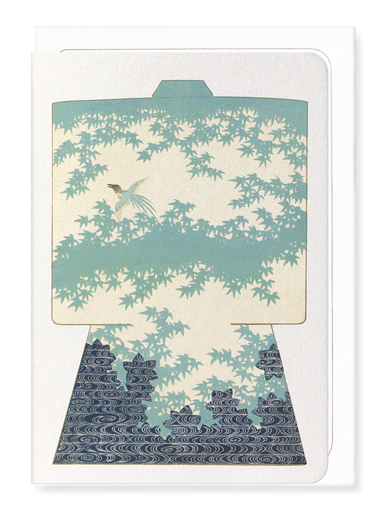 Ezen Designs - Kimono of maple leaves (1899) - Greeting Card - Front