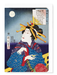 Ezen Designs - Beauty drinking sake (1869) - Greeting Card - Front
