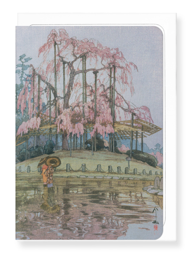 Ezen Designs - Yozakura in the Rain - Greeting Card - Front
