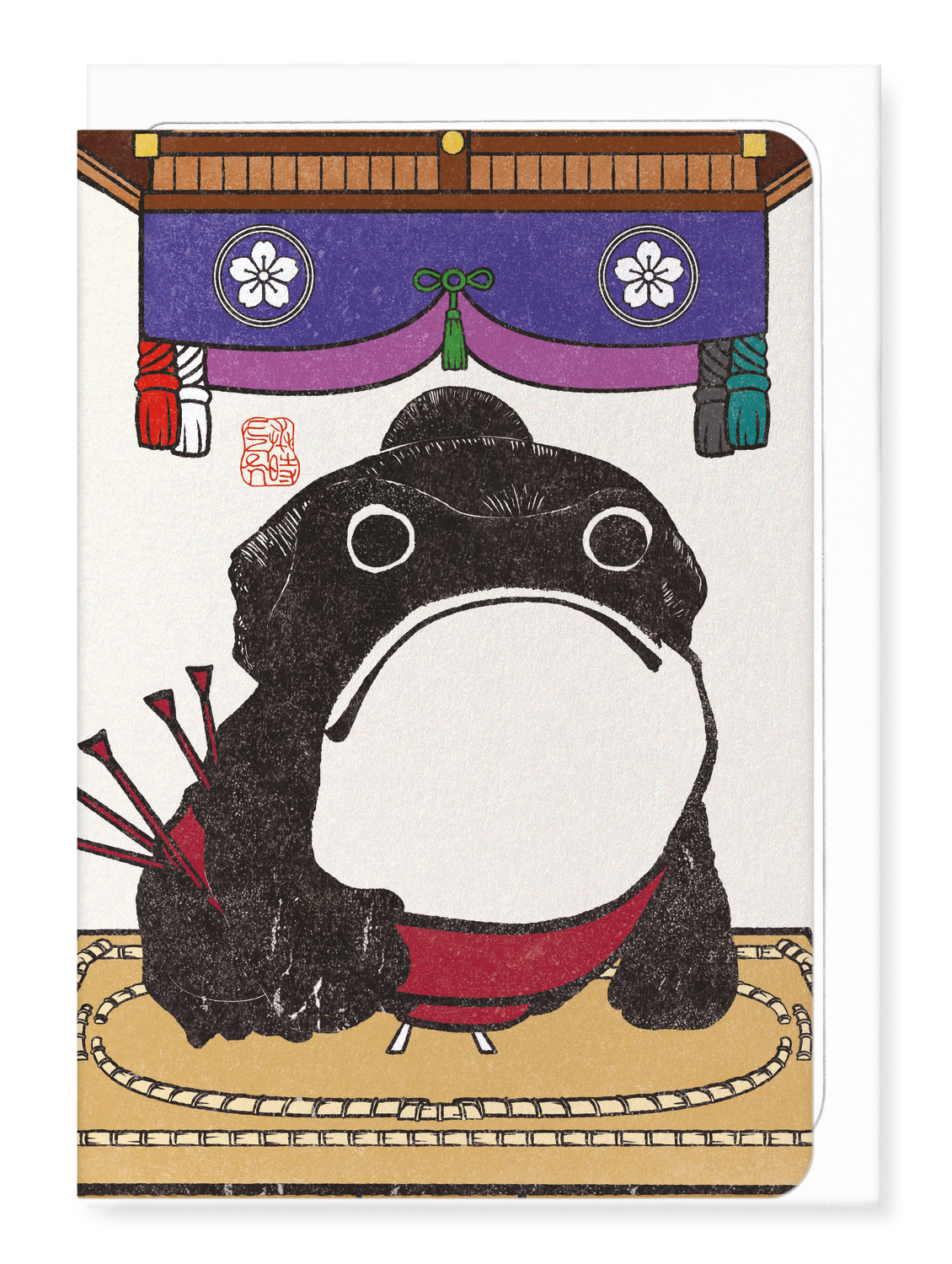 Ezen Designs - Sumo wrestler EZEN FROG - Greeting Card - Front