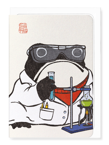 Ezen Designs - Scientist Ezen Frog - Greeting Card - Front