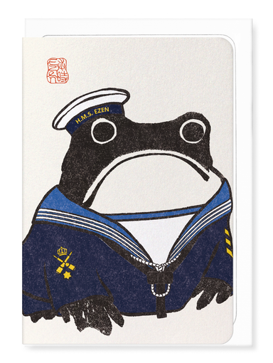 Ezen Designs - British Sailor Ezen Frog - Greeting Card - Front