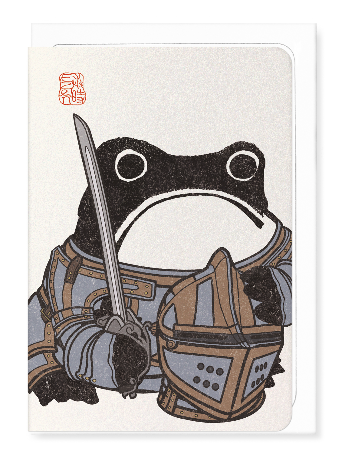 Ezen Designs - Knight In Armour Ezen Frog - Greeting Card - Front