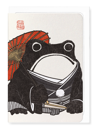 Ezen Designs - Japanese Male Ezen Frog - Greeting Card - Front