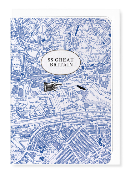 Ezen Designs - Map of SS Great Britain - Greeting Card - Front