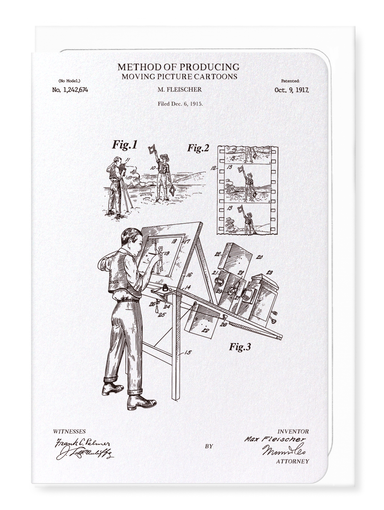 Ezen Designs - Patent of moving picture cartoons (1917) - Greeting Card - Front