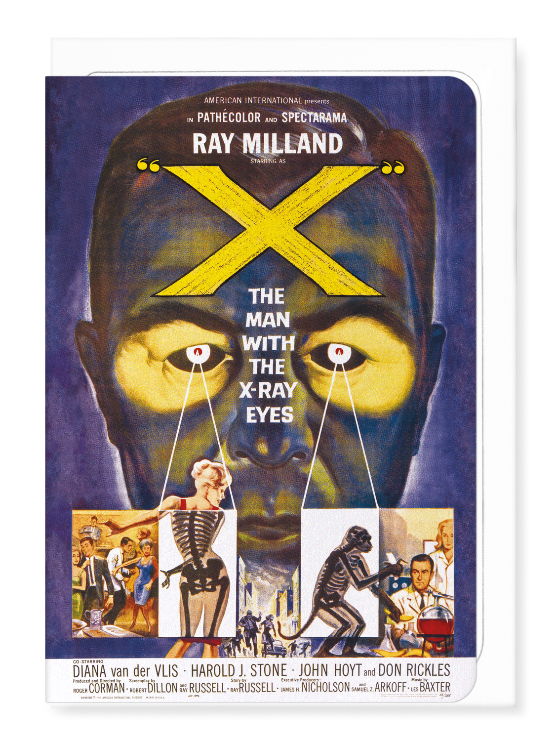 Ezen Designs - X, The man with the x-ray eyes (1963) - Greeting Card - Front