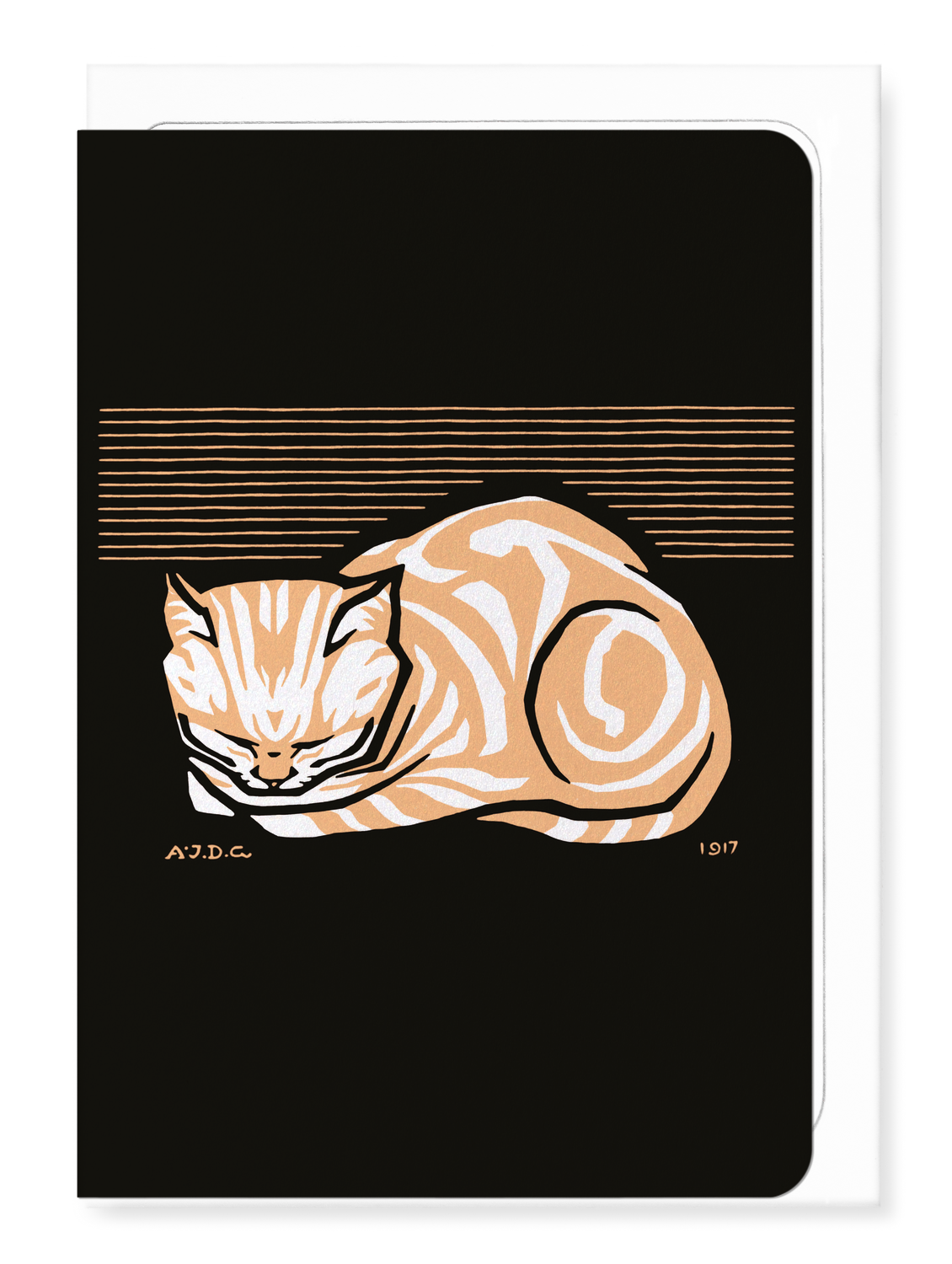 Ezen Designs - Sleeping cat (1917) - Greeting Card - Front