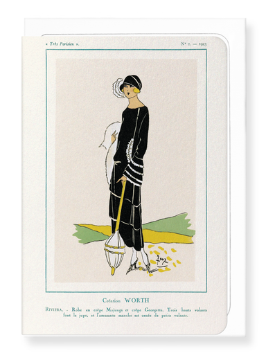 Ezen Designs - Très Parisien - Black Dress (1923) - Greeting Card - Front