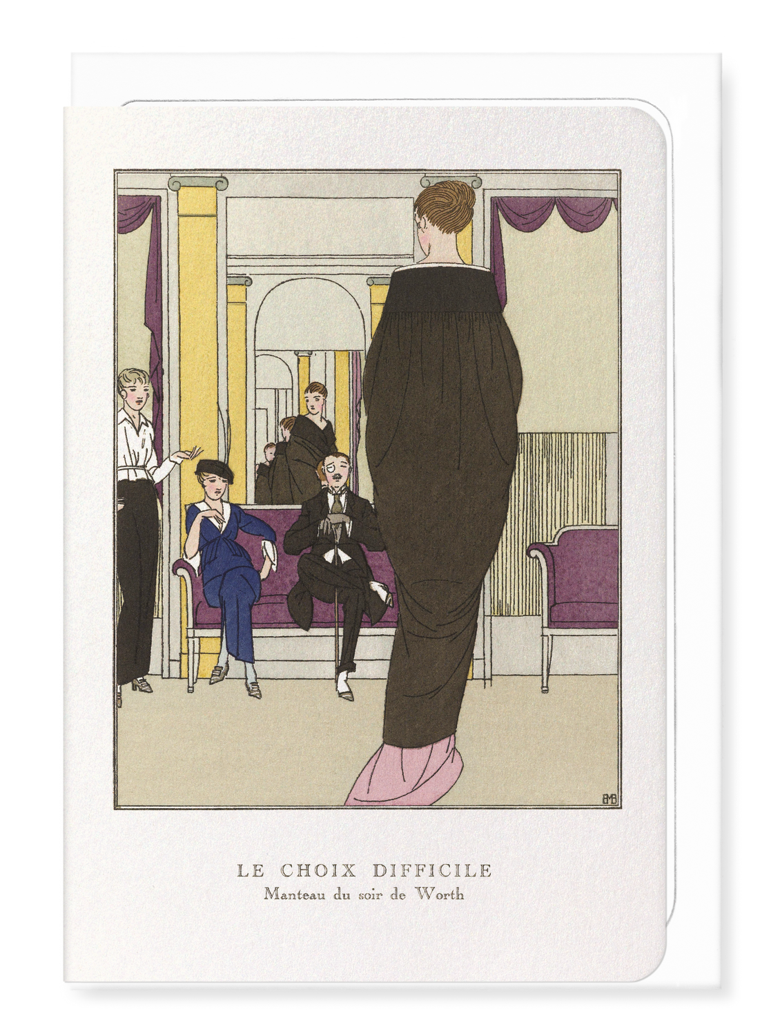 Ezen Designs - Evening Coat by Worth (1914) - Greeting Card - Front