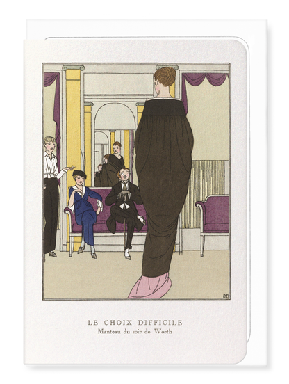 Ezen Designs - Evening Coat by Worth (1914) - Greeting Card - Front