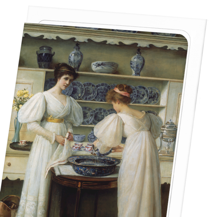 BLUE AND WHITE (1896): Painting Greeting Card