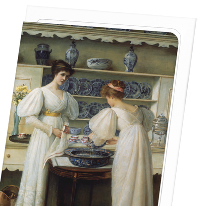 BLUE AND WHITE (1896): Painting Greeting Card