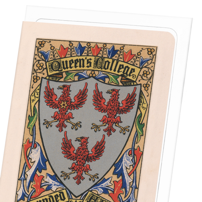 QUEEN'S COLLEGE CREST: Painting Greeting Card