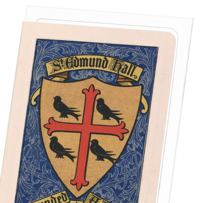 ST EDMUND HALL COLLEGE CREST: Painting Greeting Card