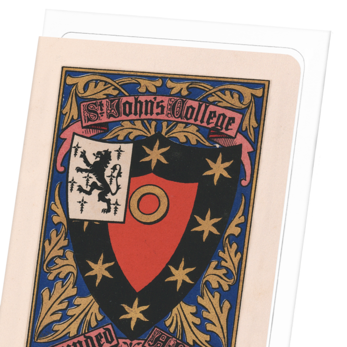 ST JOHN'S COLLEGE CREST: Painting Greeting Card