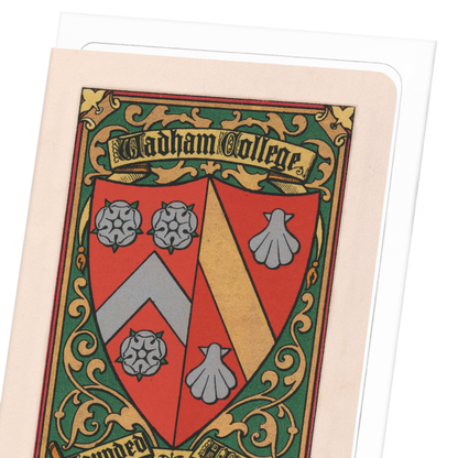 WADHAM COLLEGE CREST: Painting Greeting Card
