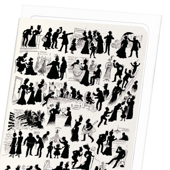 LIVELY PARIS - DEPARTMENT STORES: Vintage Greeting Card