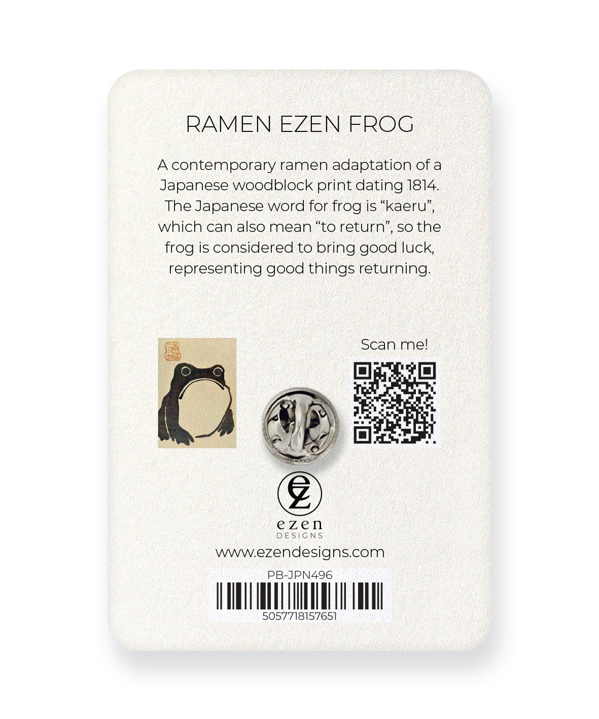 RAMEN EZEN FROG: Enamel pin badges