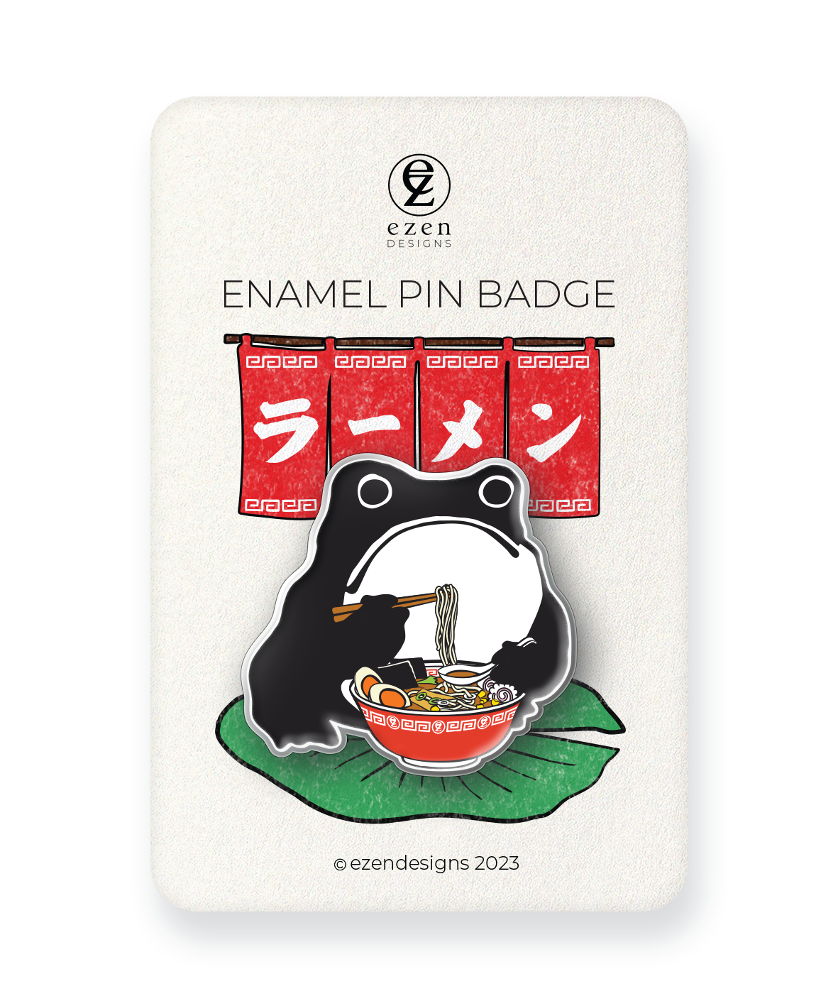 RAMEN EZEN FROG: Enamel pin badges