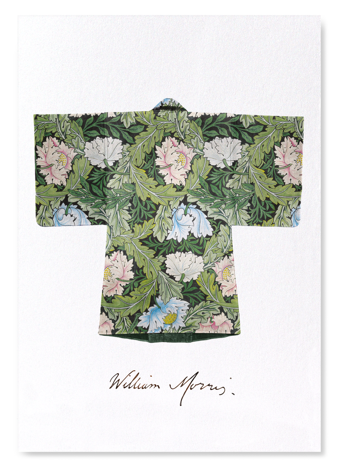 POPPIES AND ACANTHUS FLOWERS KIMONO: Bespoke Art Print