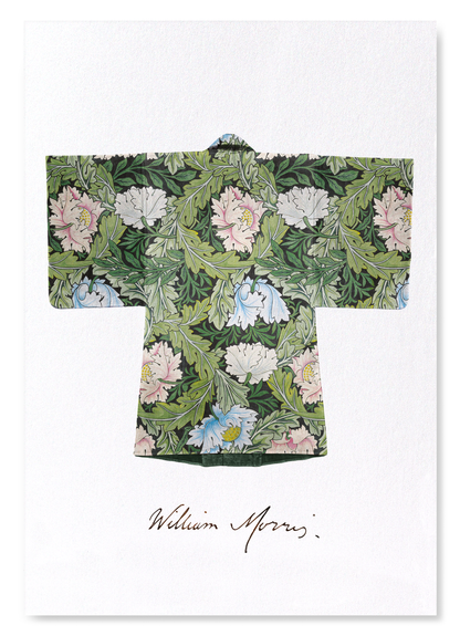 POPPIES AND ACANTHUS FLOWERS KIMONO: Bespoke Art Print