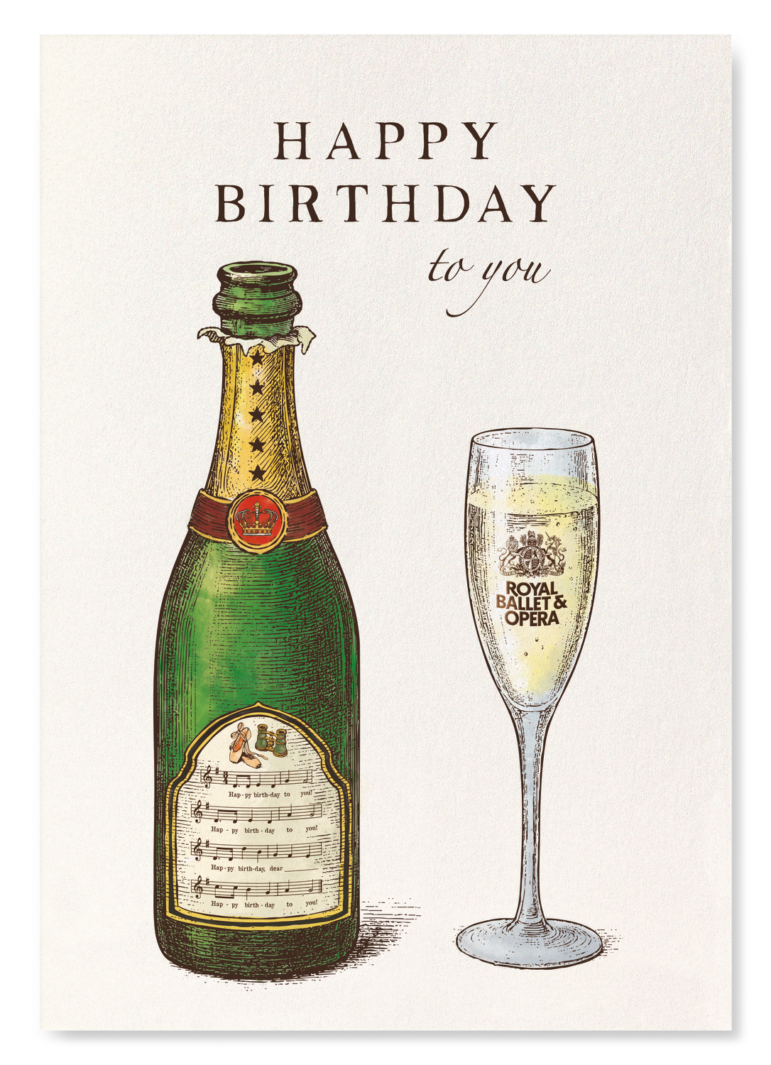BALLET & OPERA BIRTHDAY CHAMPAGNE: Bespoke Art Print