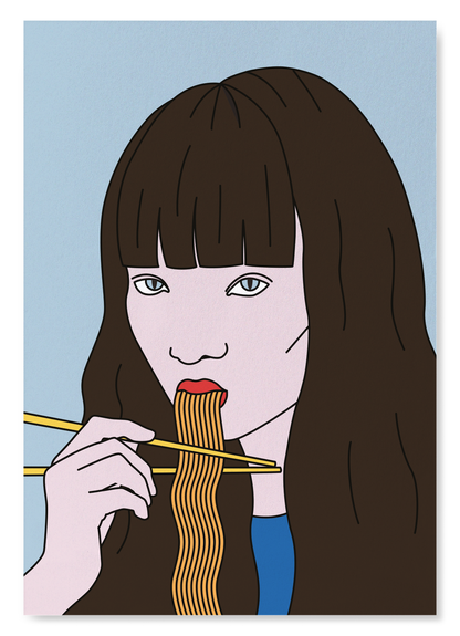 NOODLE GIRL - B: Japanese Art Print