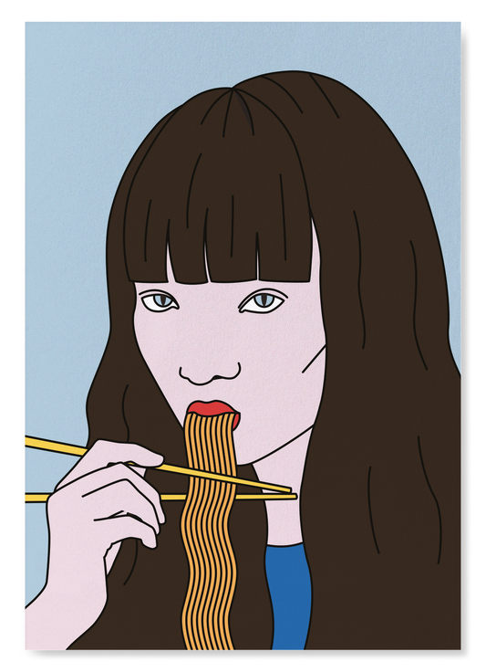 NOODLE GIRL - B: Japanese Art Print