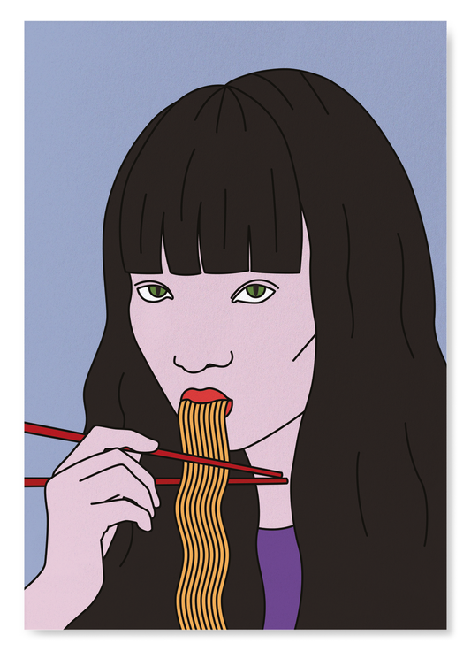 NOODLE GIRL - C: Japanese Art Print