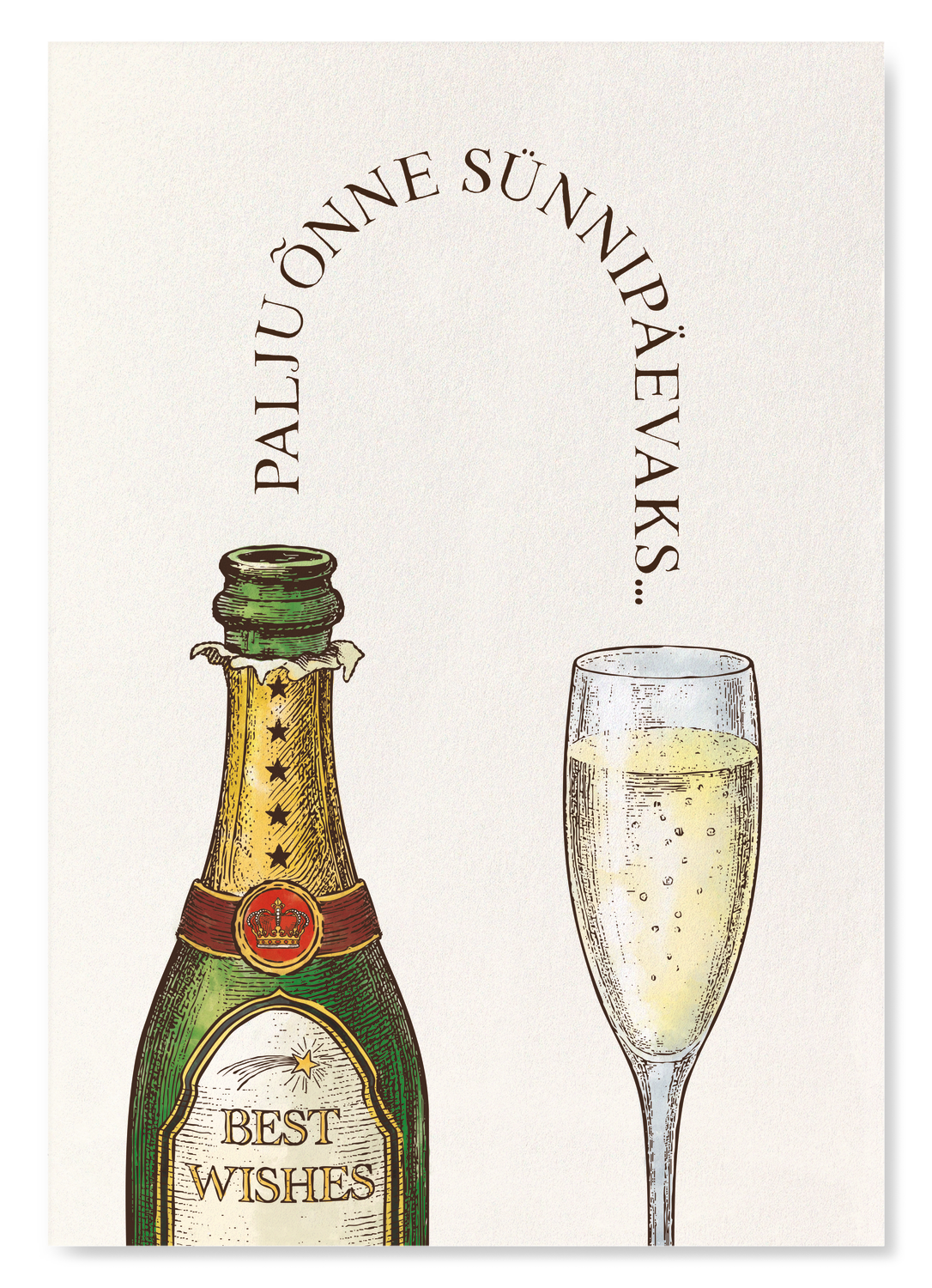 PALJU ÕNNE SÜNNIPÄEVAKS ŠAMPANJA: Victorian Art Print