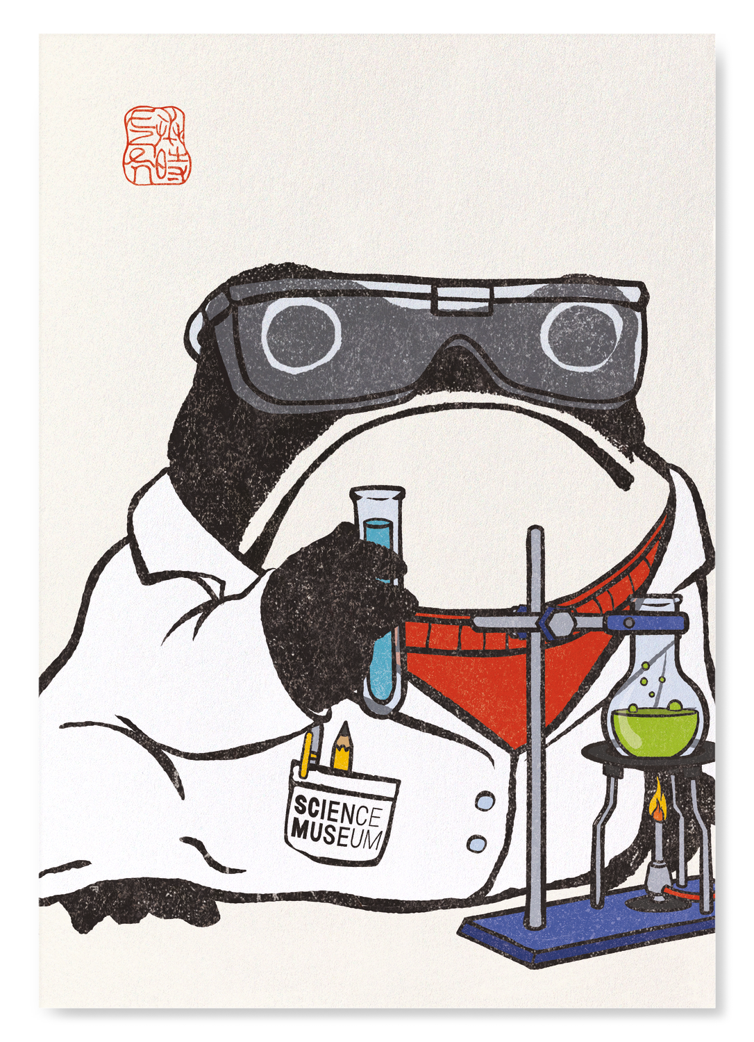 MUSEUM SCIENTIST EZEN FROG: Art Print