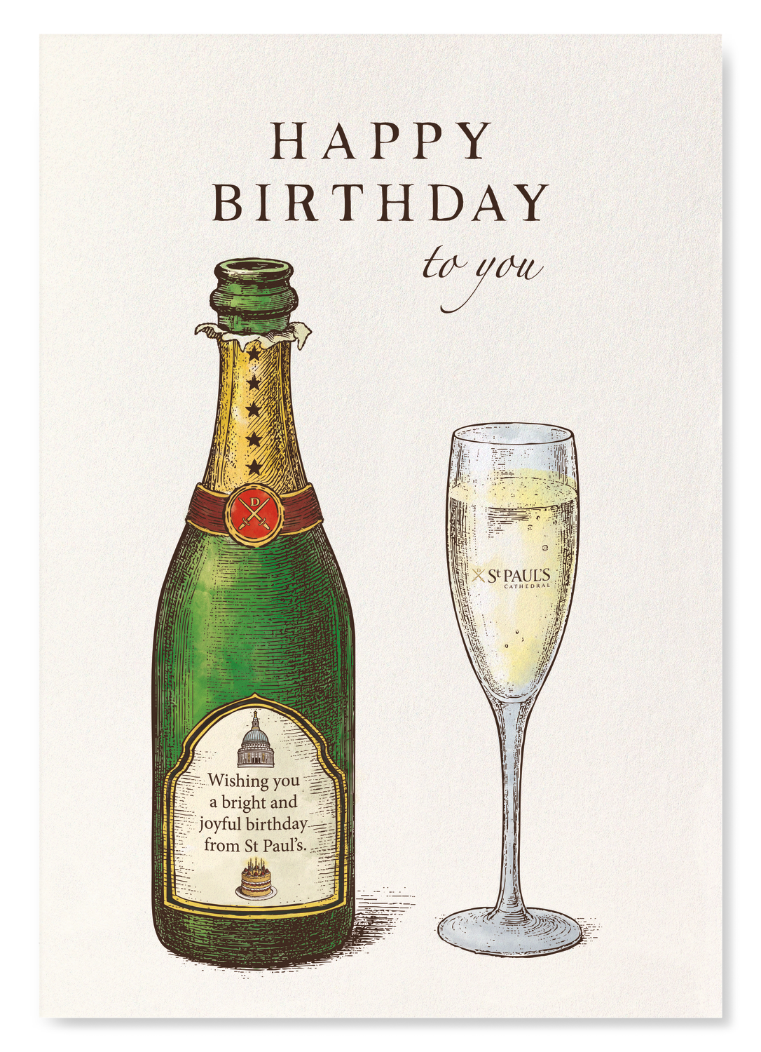 ST PAUL'S BIRTHDAY CHAMPAGNE: Bespoke Art Print