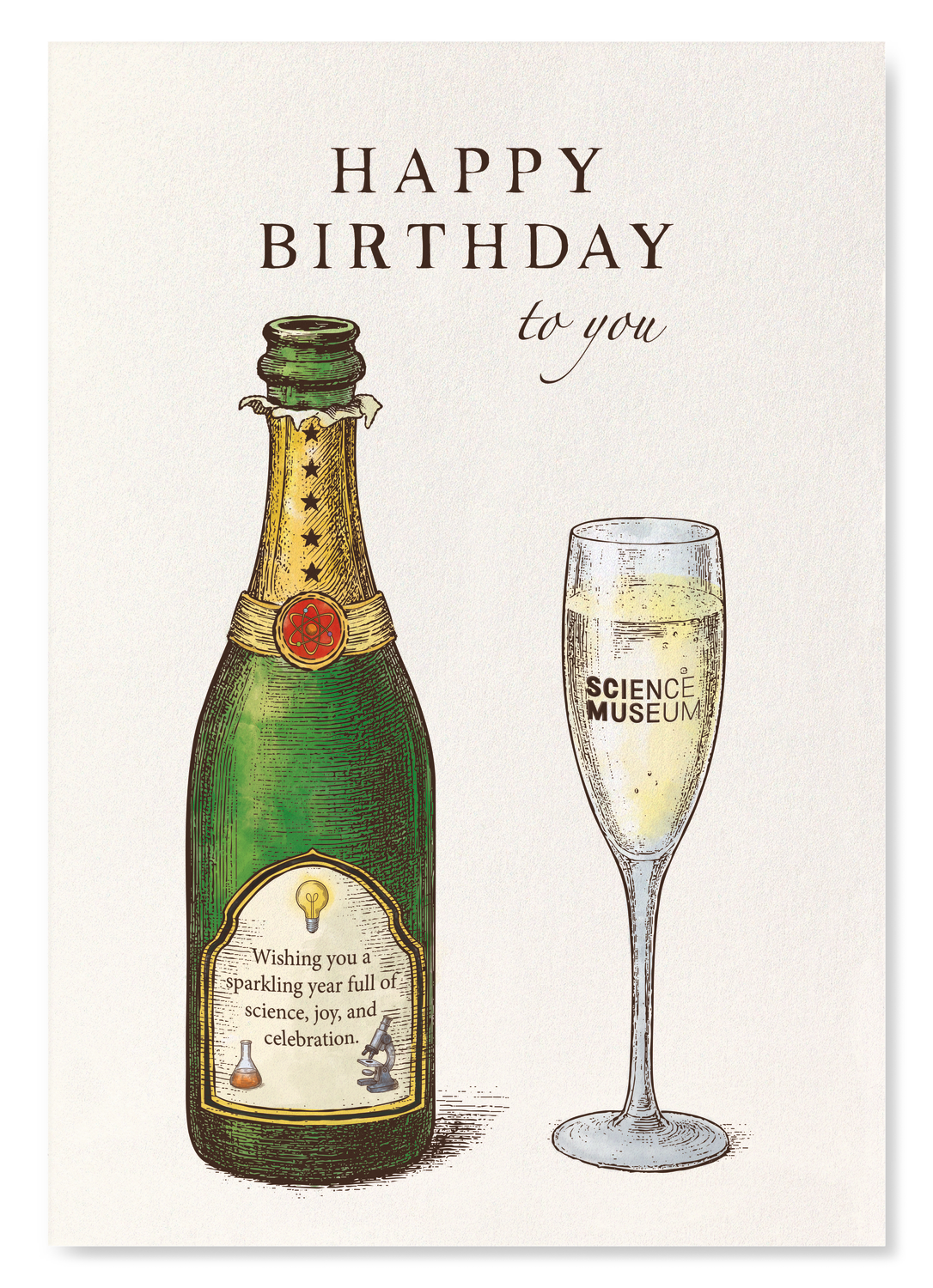 SCIENCE MUSEUM BIRTHDAY CHAMPAGNE: Bespoke Art Print