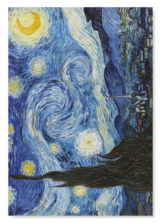 STARRY NIGHT BY VAN GOGH: Painting Art Print