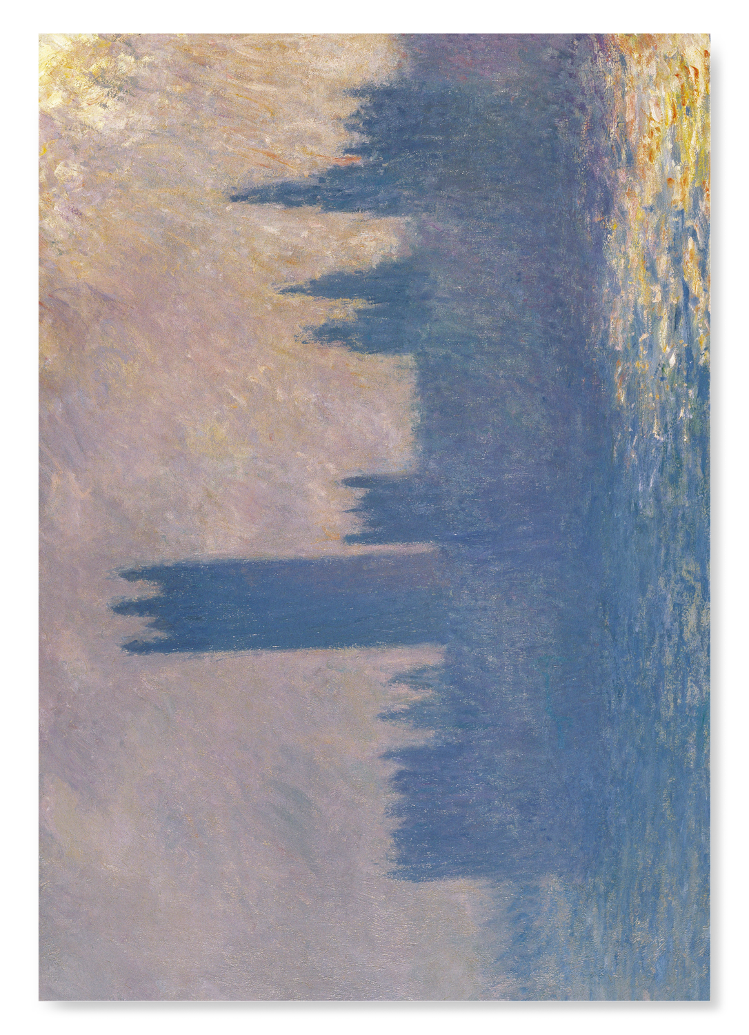 HOUSES OF PARLIAMENT SUNLIGHT BY MONET: Painting Art Print