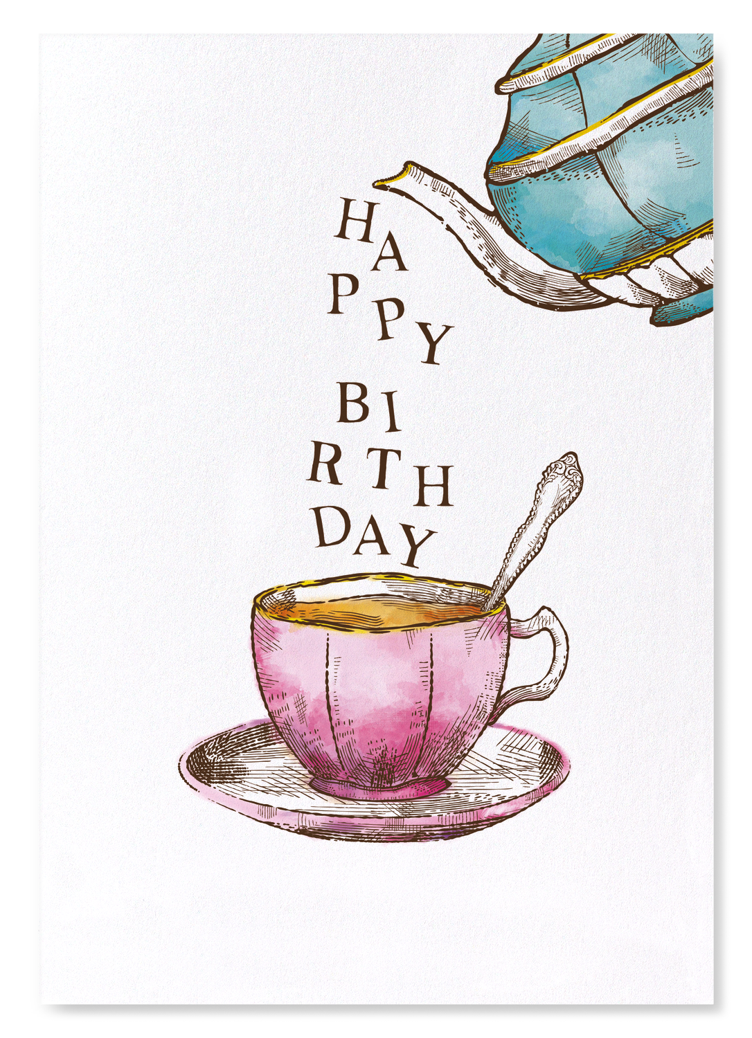 POURING BIRTHDAY TEA: Victorian Art Print