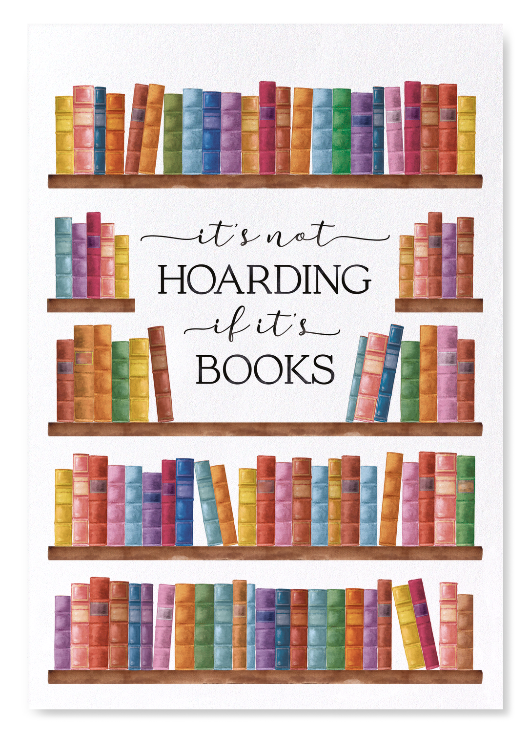 HOARDING BOOKS: Watercolour Art Print