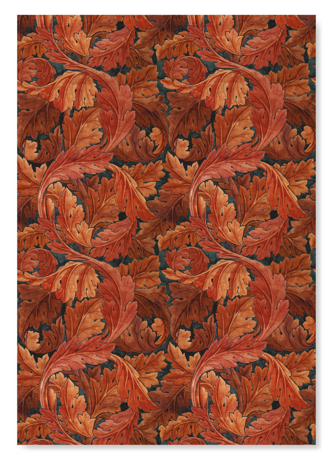 ACANTHUS (RED): Pattern Art Print