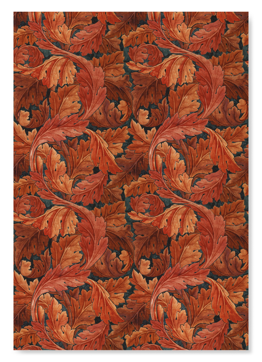 ACANTHUS (RED): Pattern Art Print
